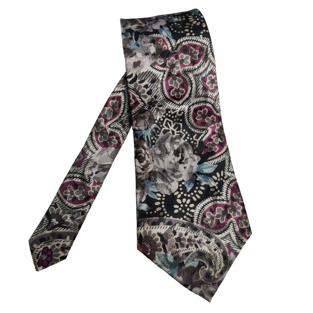 Vintage Windridge Mens Necktie Mervyns Floral Retro Statement Tie Whimsigoth
